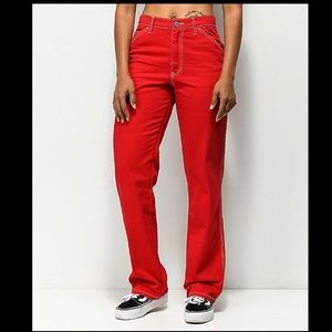 Red Dickies pants
